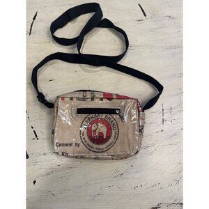 Elephant Brand Recylced Mini Cement Bag Crossbody Shoulder Bag With Adjustable S
